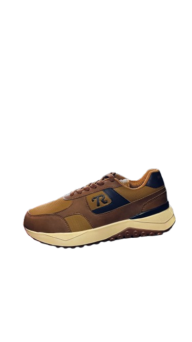 ZAPATO CASUAL MARRON - AZUL - HOMBRE